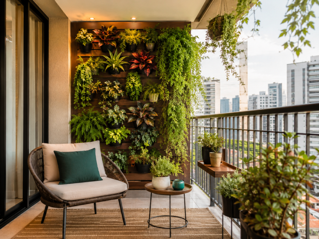 Jardim vertical em apartamento