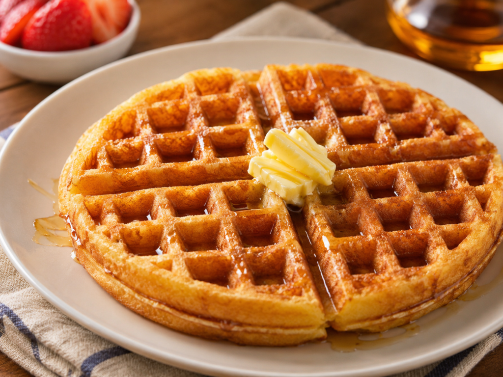Waffle caseiro crocante