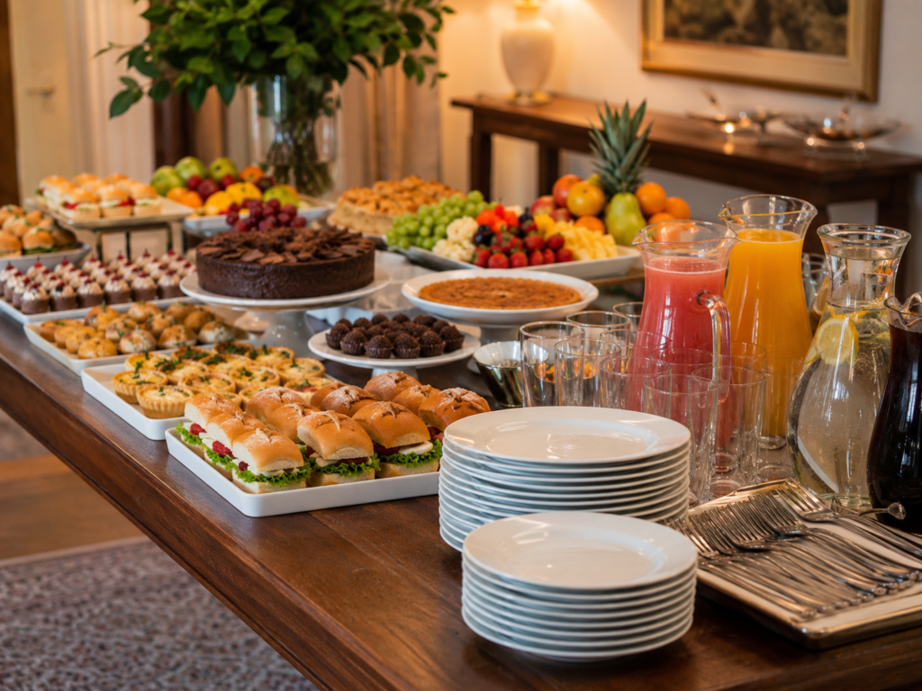 Mesa de brunch em casa