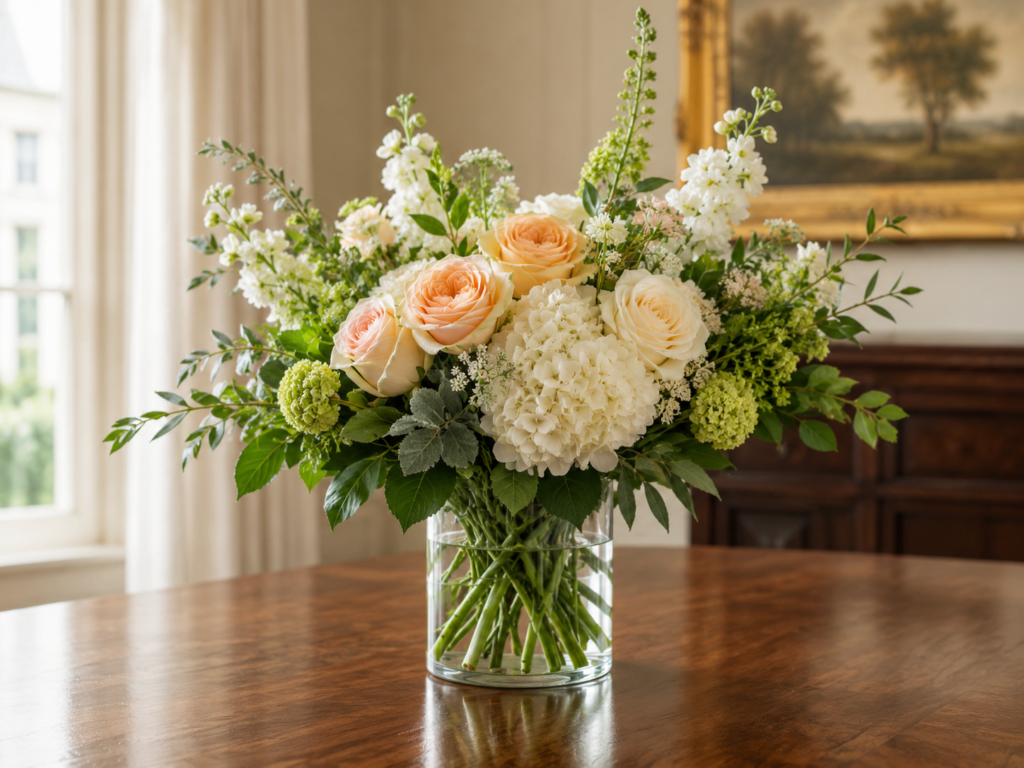 Arranjo de flores para a mesa