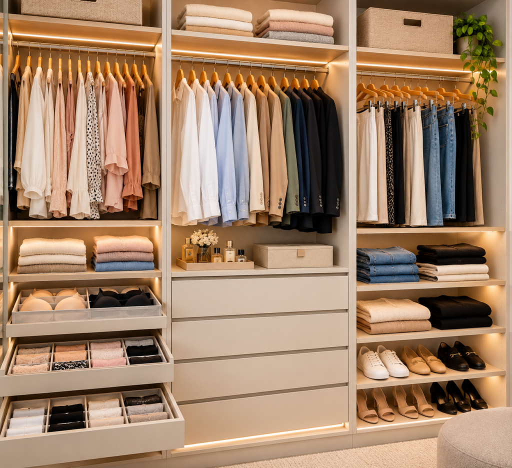 Como organizar o guarda-roupa